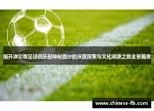 揭开波尔蒂足球俱乐部神秘面纱的深度探索与文化溯源之旅全景篇章