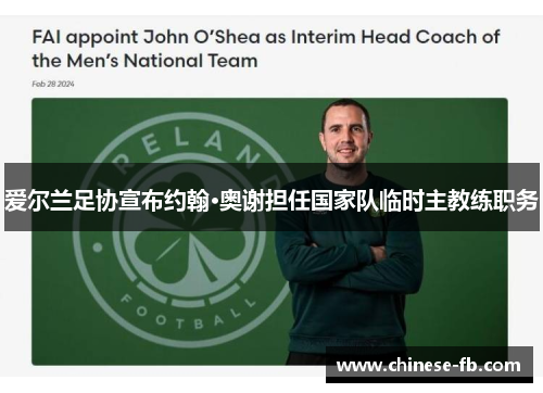 爱尔兰足协宣布约翰·奥谢担任国家队临时主教练职务